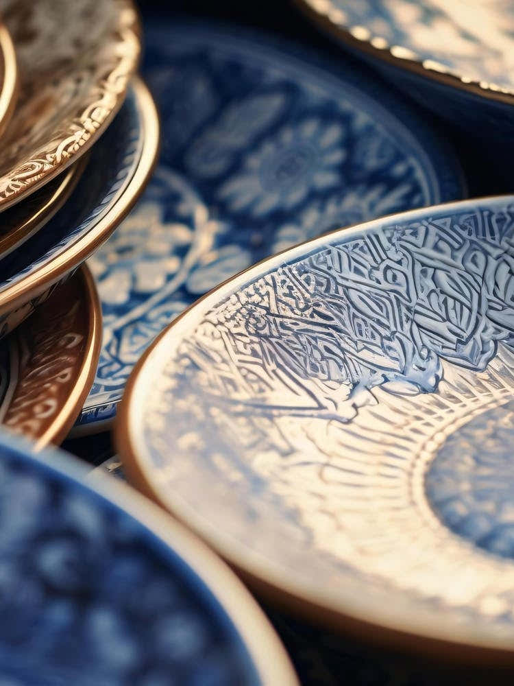 Blue And White Plates 2