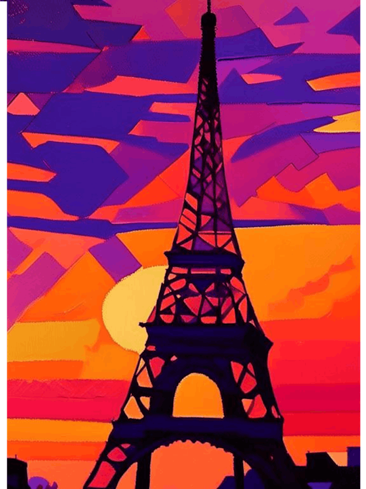 Eiffel Tower Matisse Inspired
