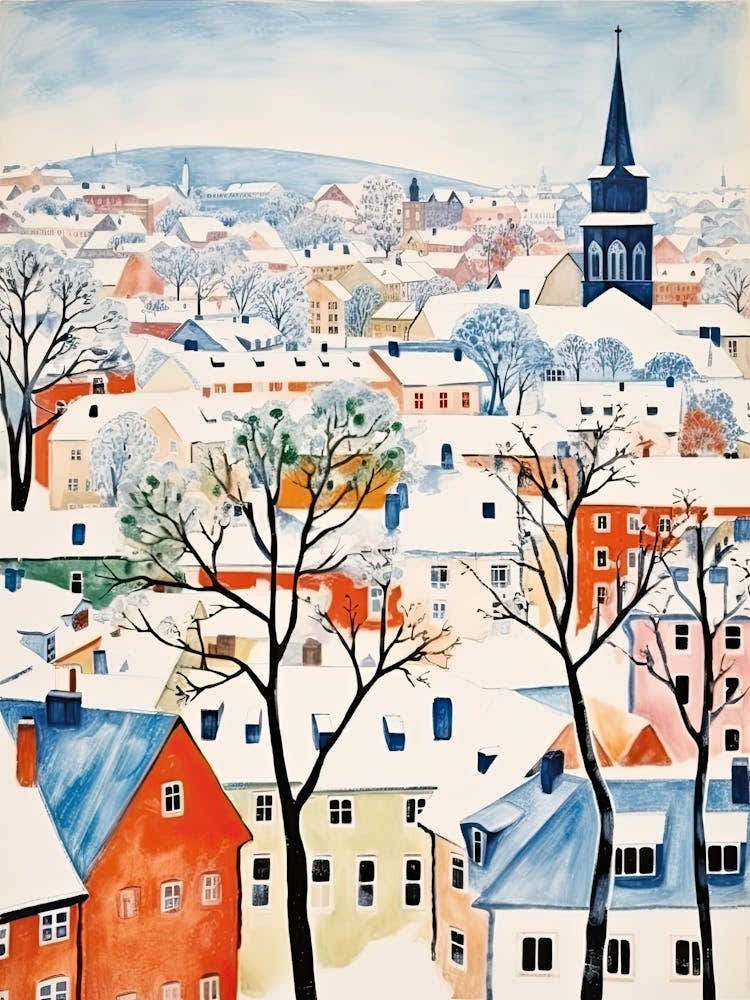Winter Snow Stockholm   Sweden Snow Illustration 2