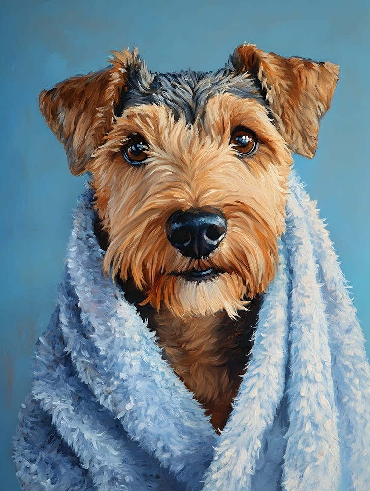 Terrier In Bath Towel 1