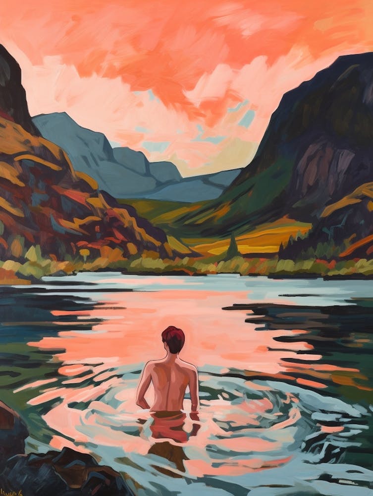 Wild Swimming At Loch An Eilein Scotland 1