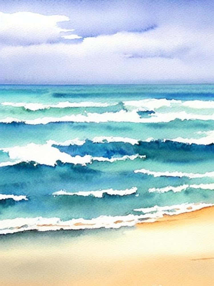 Prevelly Beach, Australia Watercolour