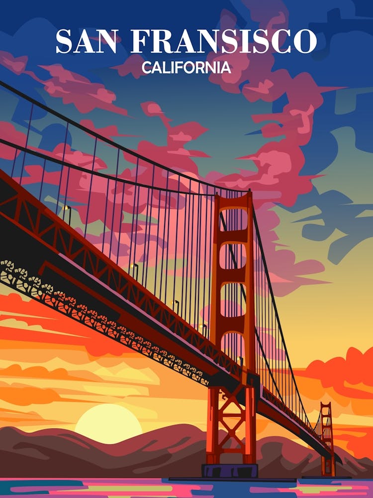 Travel Poster San Fransisco California