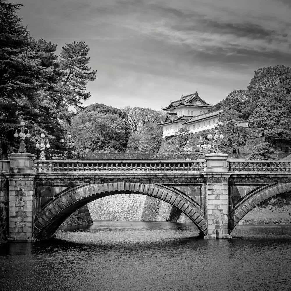 Idyllic Bridges With Imperial Palace In Tokyo