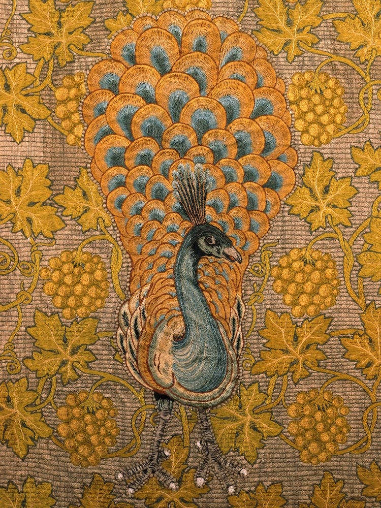 Peacock And Vine Detail, William Morris And Philip Webb