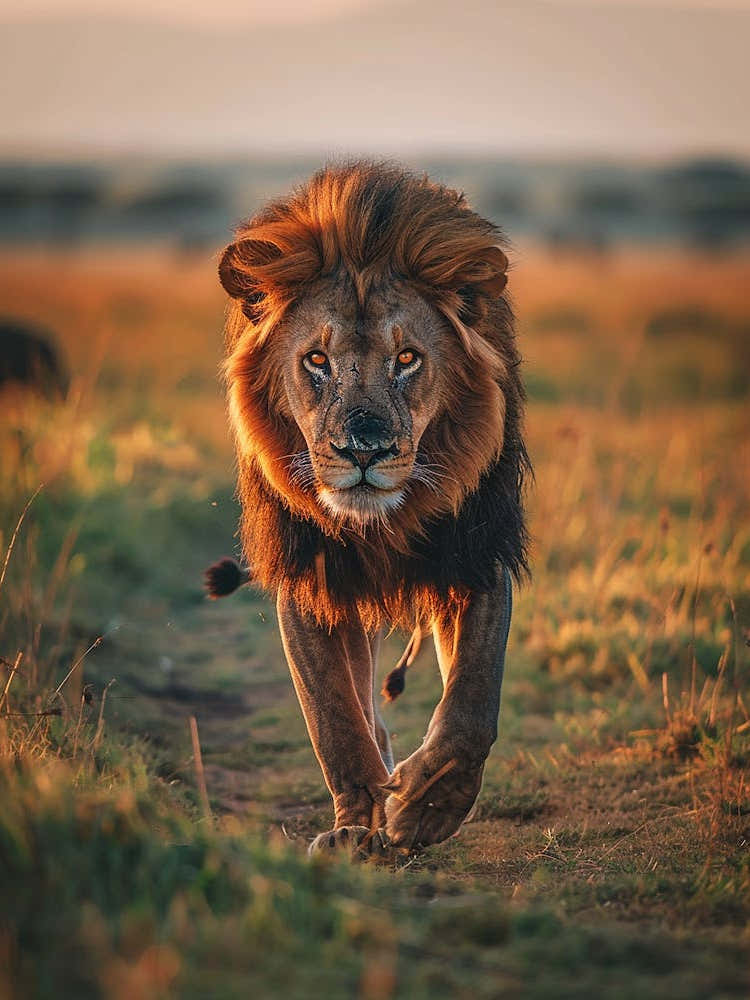 Lion In The Savannah