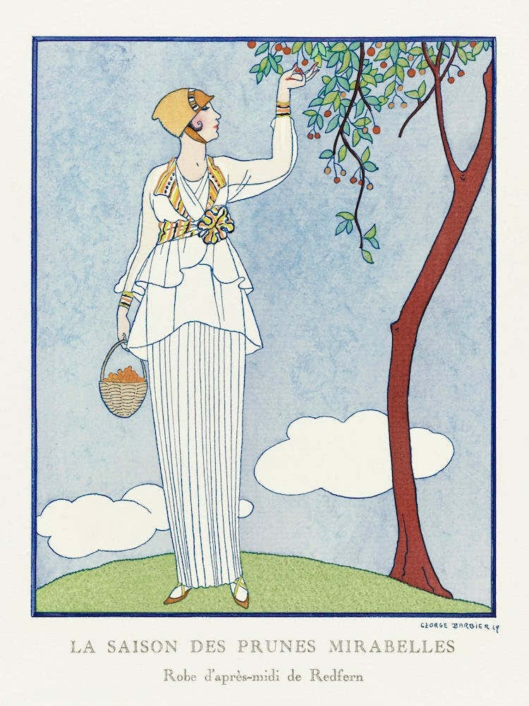 La Saison Des Prunes Mirabelles Robe D Après Midi De Redfern (1914), George Barbier