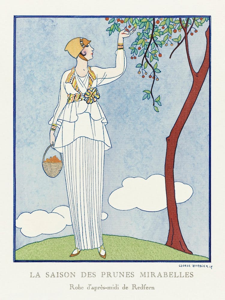La Saison Des Prunes Mirabelles Robe D Après Midi De Redfern (1914), George Barbier