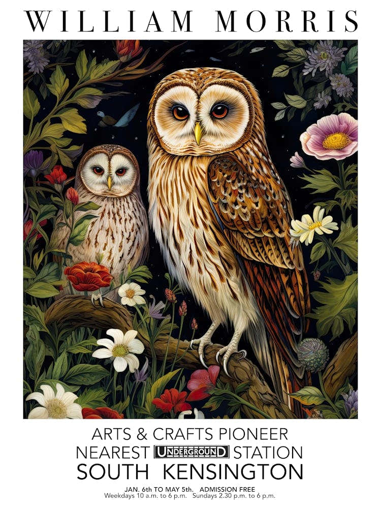 William Morris Owl And Owlet Mothers Day Gift Flowers