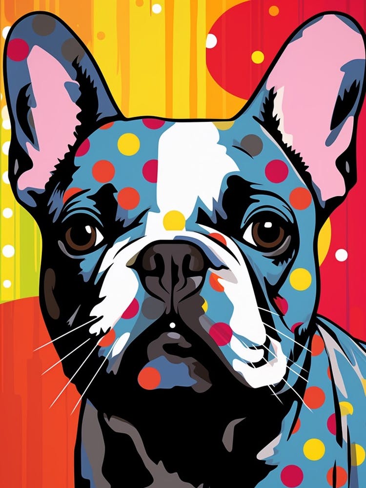 Pop Art Graphic Novel Style Boston Terrier 2
