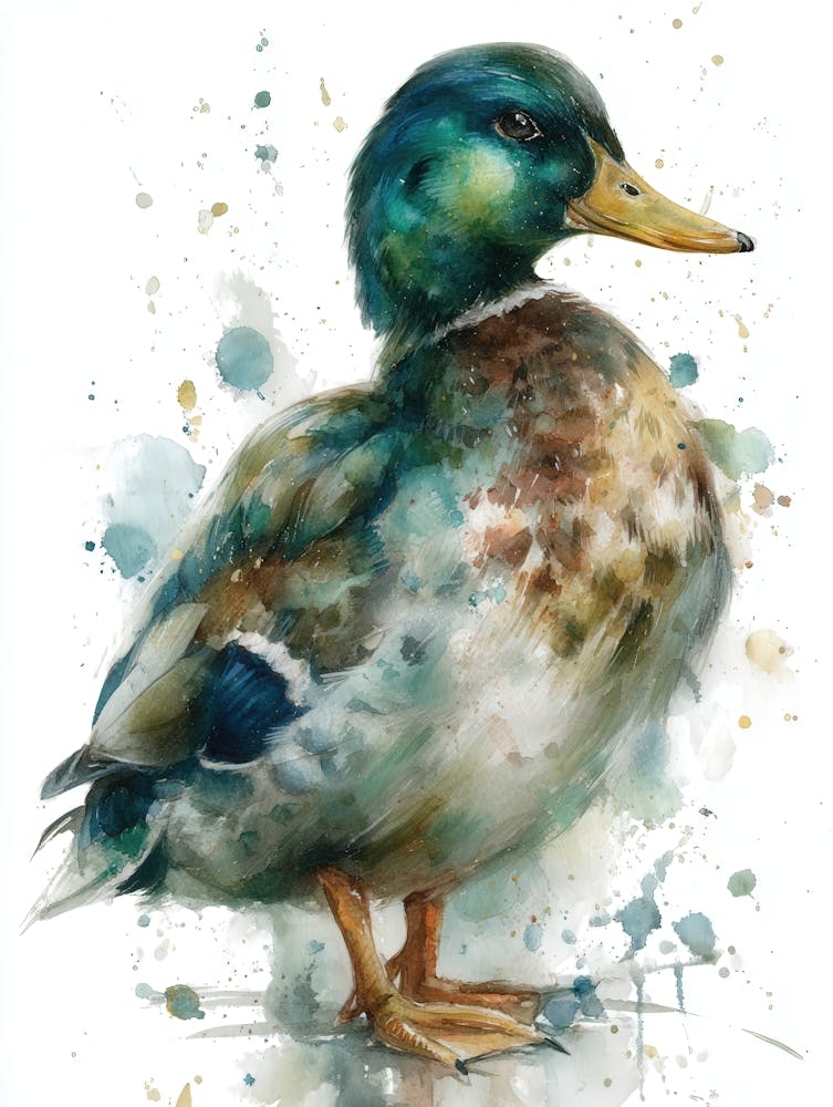 Aihrgdesign Isolated Watercolor Painting Of Birds Duck With S 529cccb6 D2f0 4907 9eed Facf9809c5d3 1