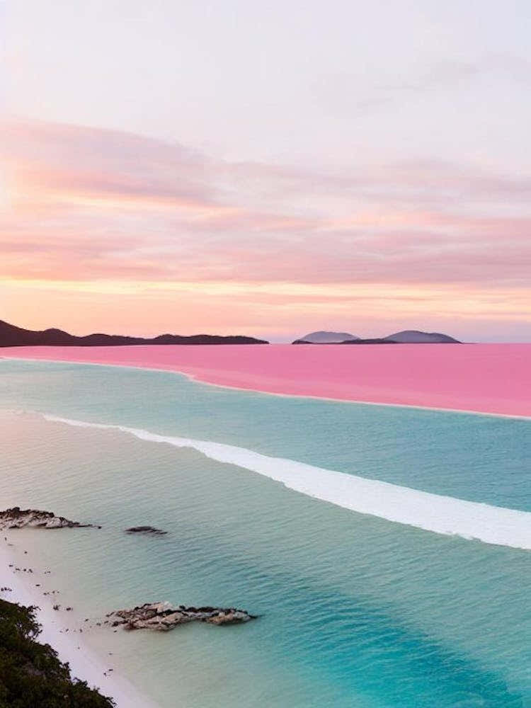 Whitehaven Beach, Australia Pink Photography 3