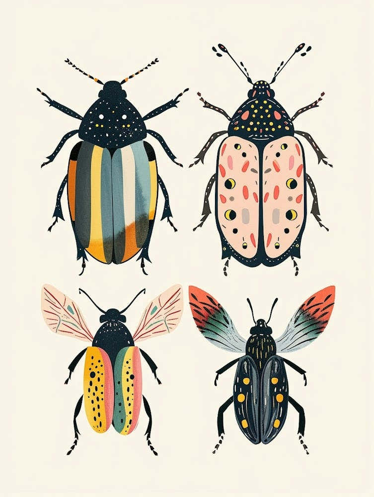 Colourful Insect Illustration Beetle 12
