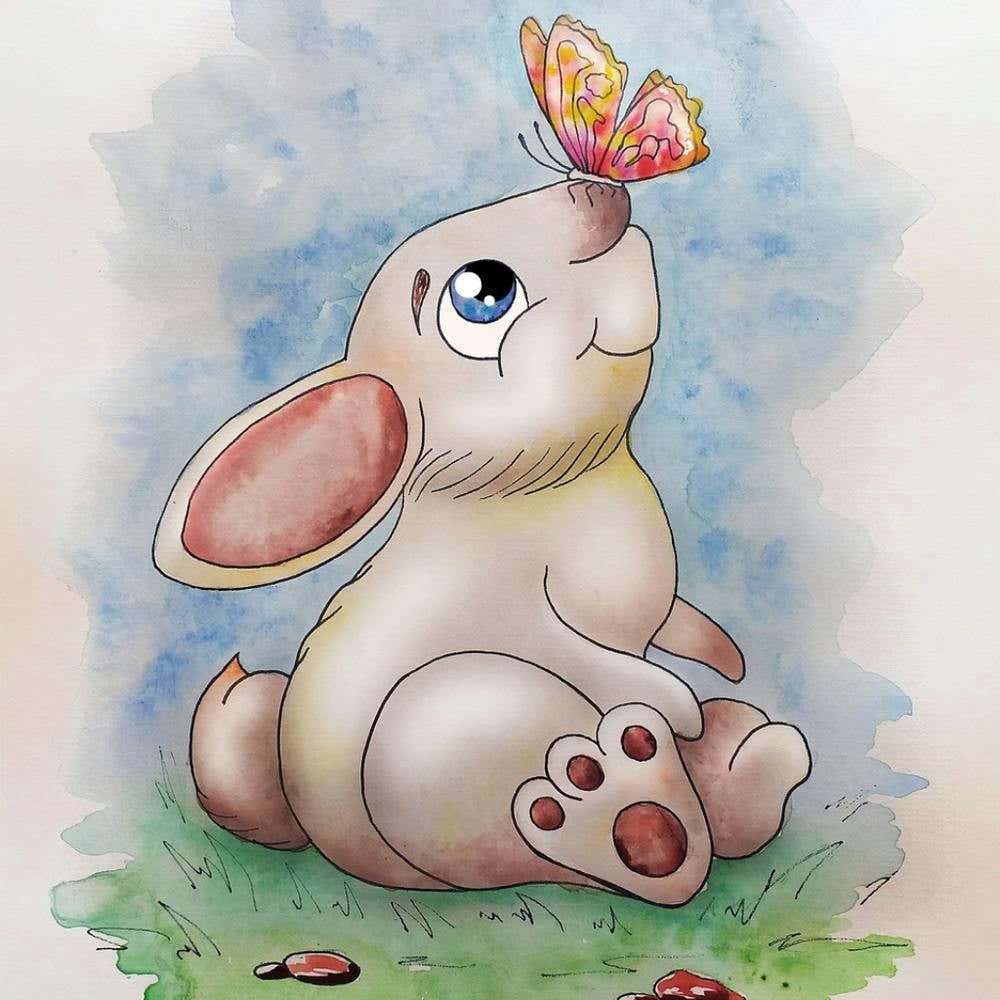 Bunny With Butterfly