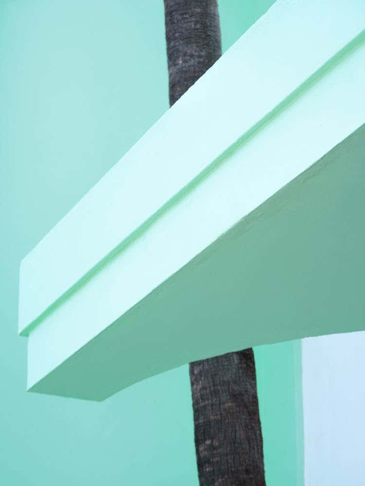 Pastel Art Deco Architecture Palm 1