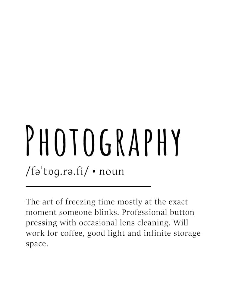 Photography Definition Poster - Dictionary