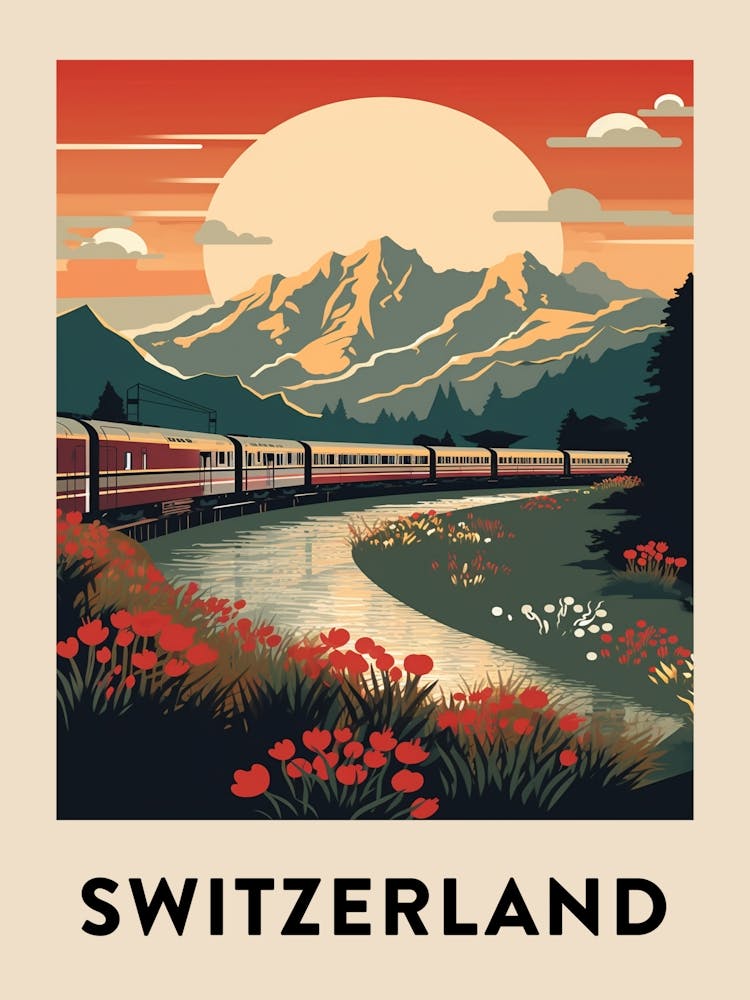 Vintage Travel Poster Switzerland 6