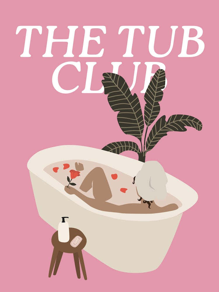 The Tub Club | Boho Mid Century Modern Cute Bathroom 1