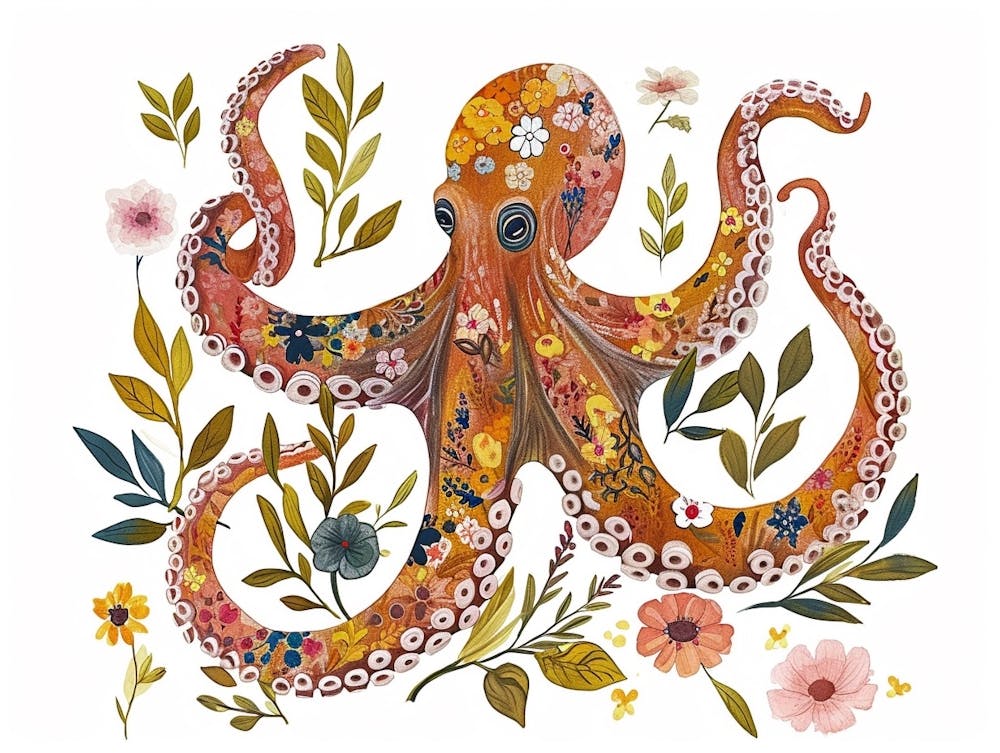 Little Floral Octopus 1