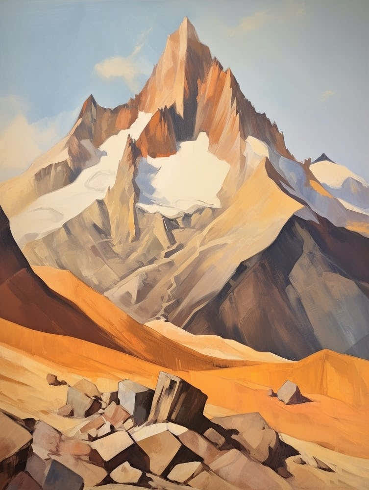 Mount Kenya Kenya 2 Mountain Painting