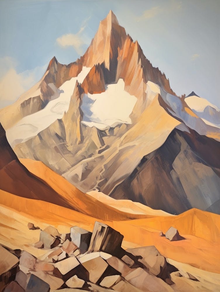 Mount Kenya Kenya 2 Mountain Painting