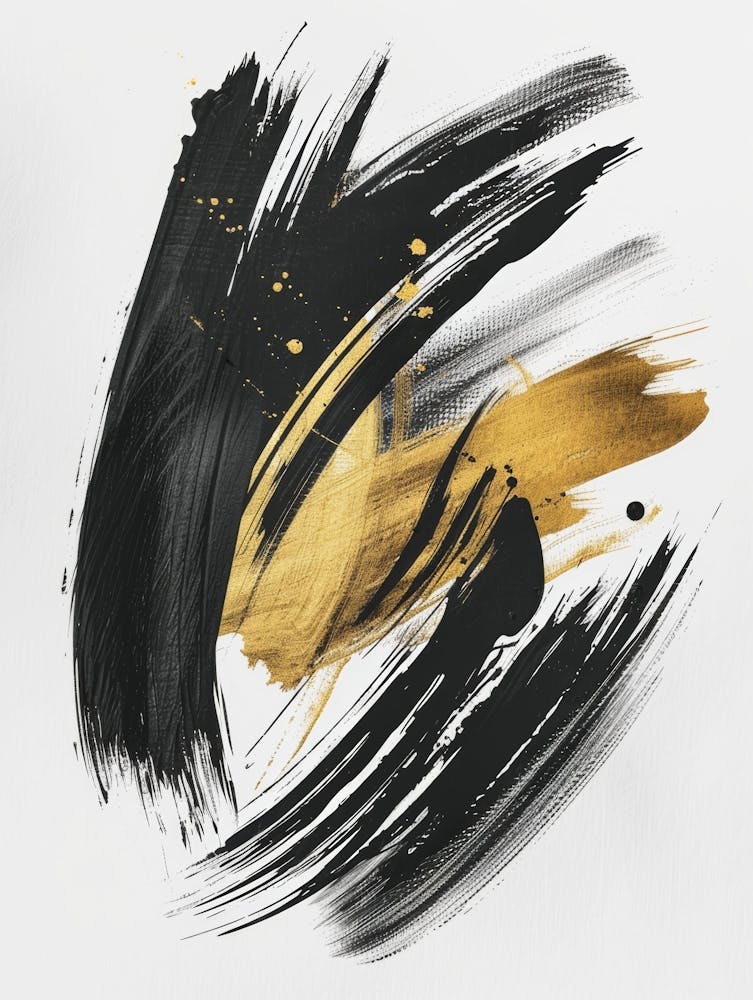 Gold And Black Canvas Print 37