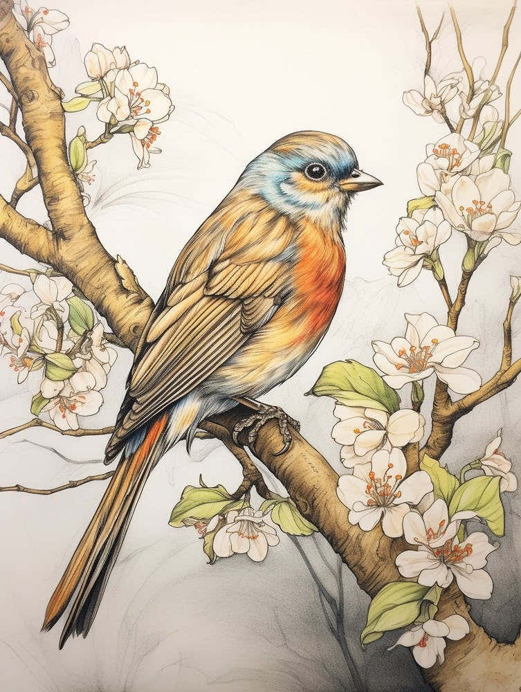 Storybook Animal Watercolour Robin 2
