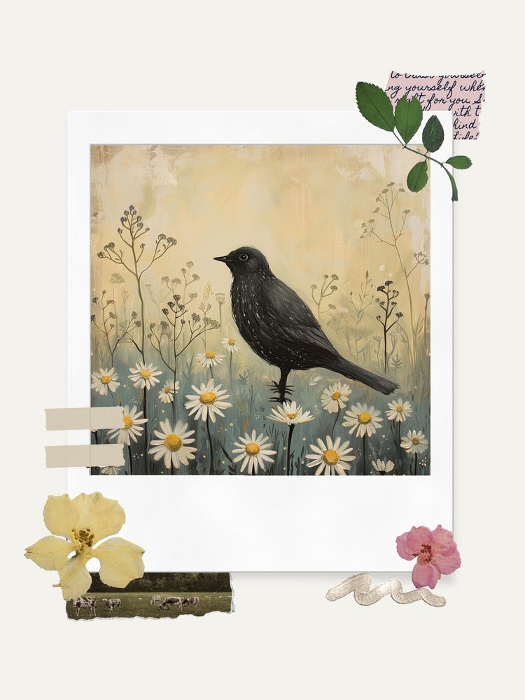 Scrapbook Bird Fairycore Painting 4