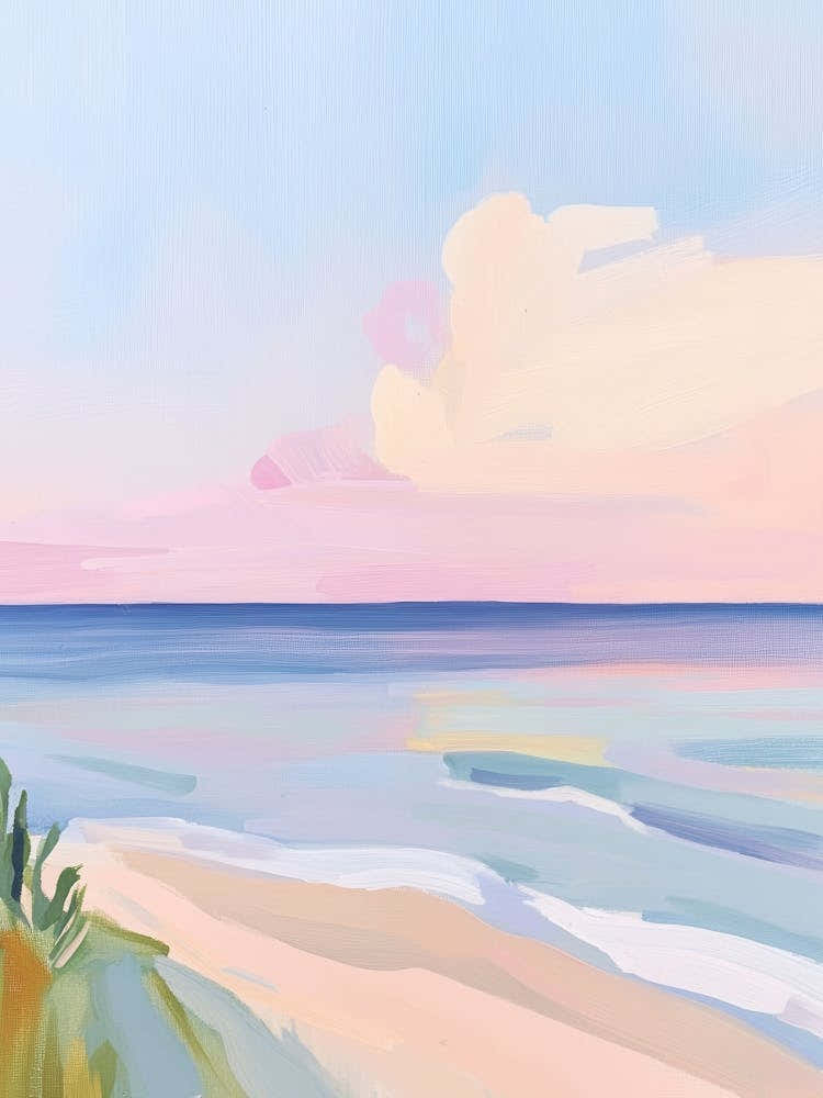 Sunset At The Beach Painting