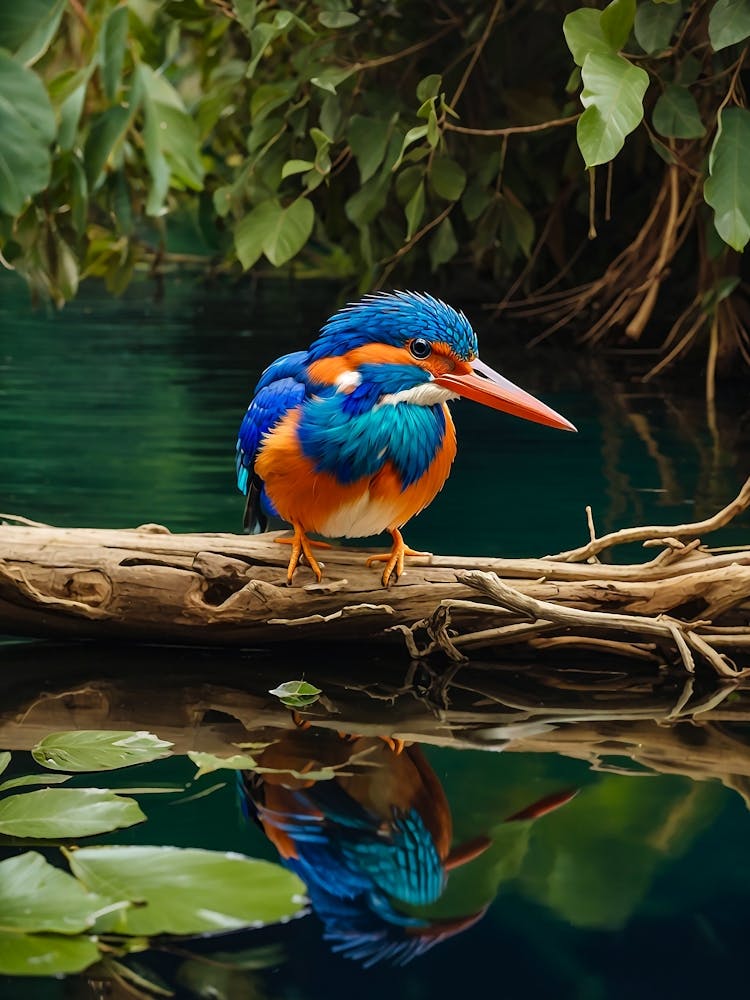 Malachite Kingfisher Perching