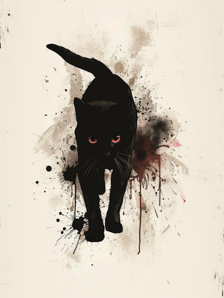 Black Cat Canvas Print 3