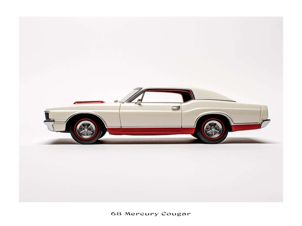 Toy Car 68 Mercury Cougar Poster