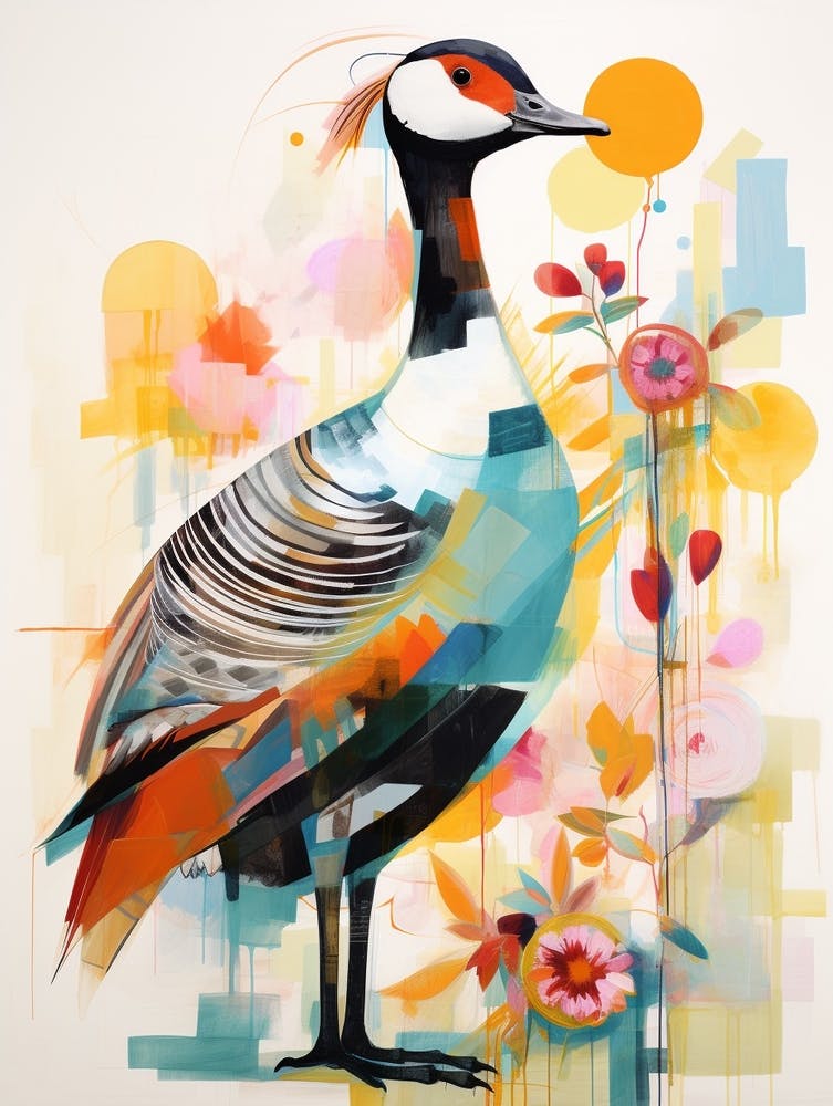 Bird Painting Collage Goose 4