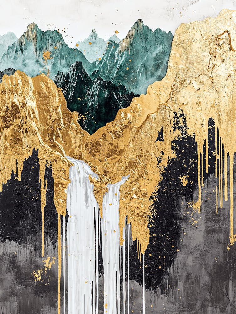 Mourne Mountains Golden Peaks - Textured Luxe