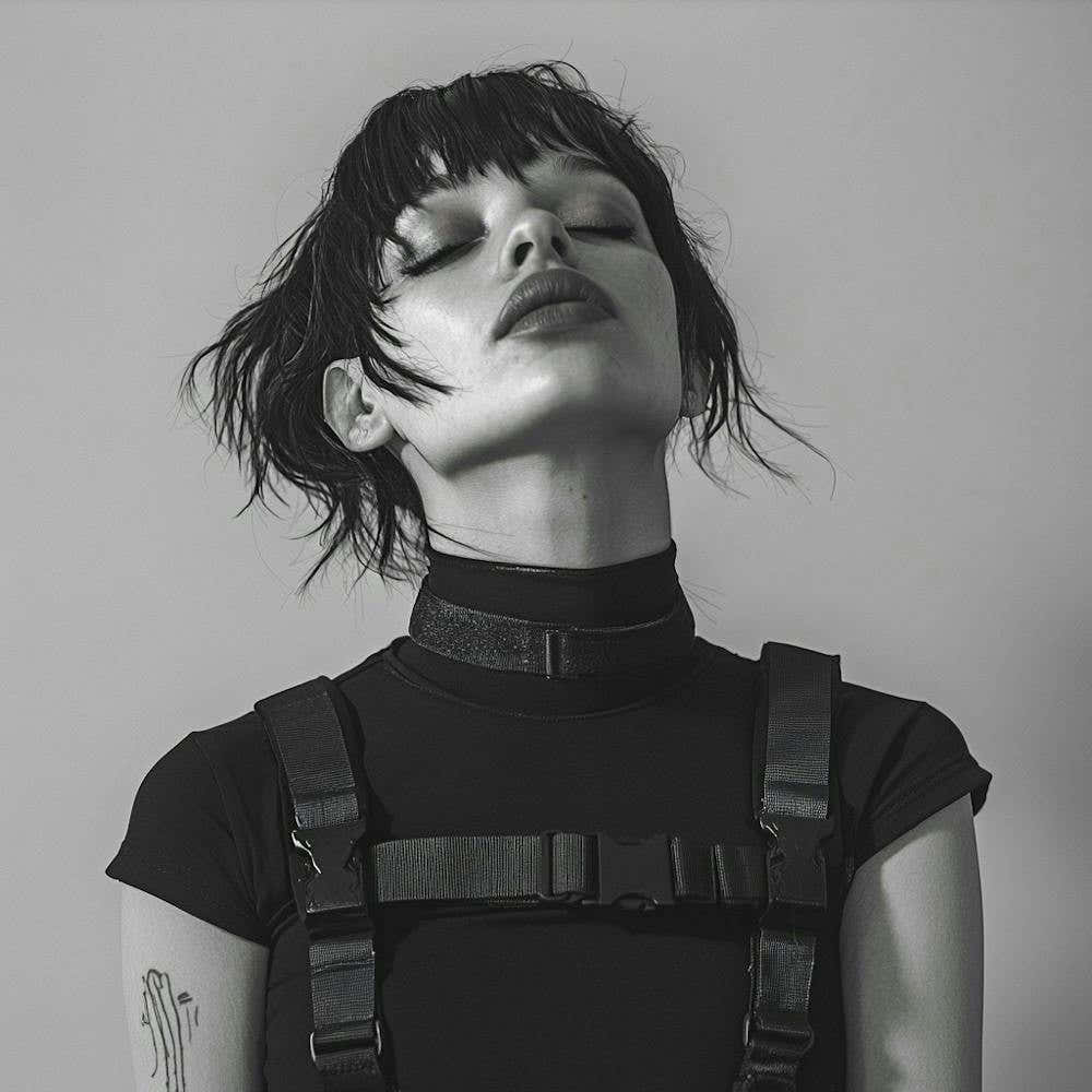 Black And White Portrait Of A Woman 2