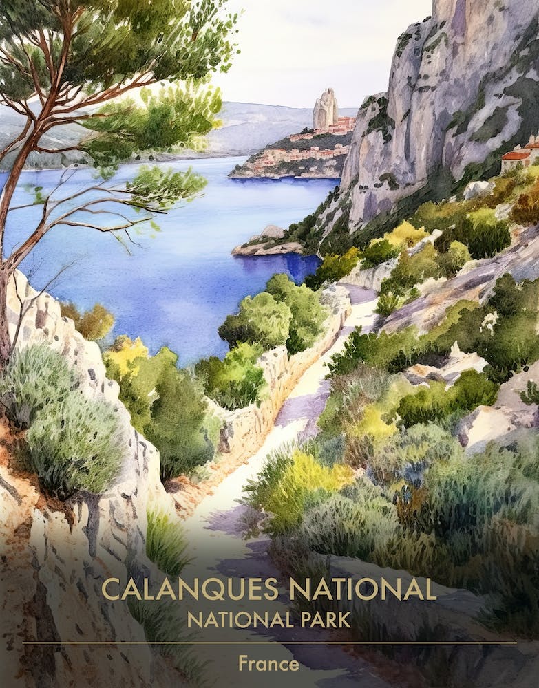 Calanques National Park France Watercolour 3