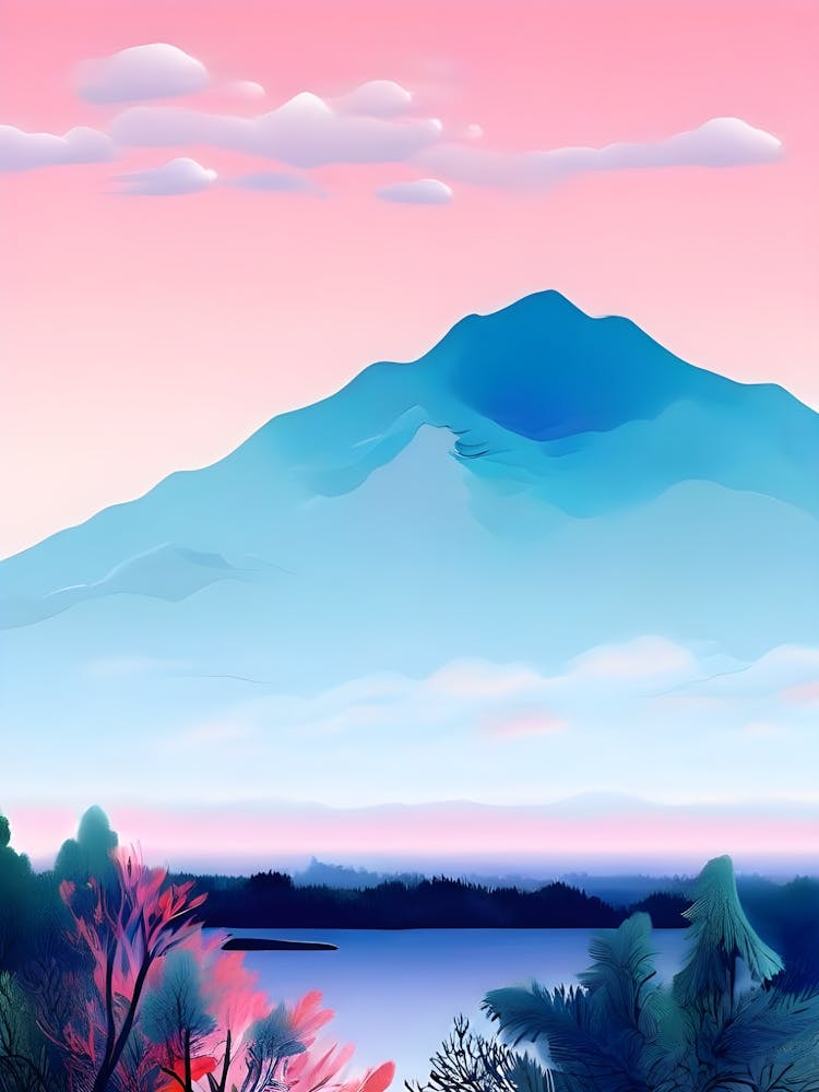 Mountain Landscape Vector Illustration