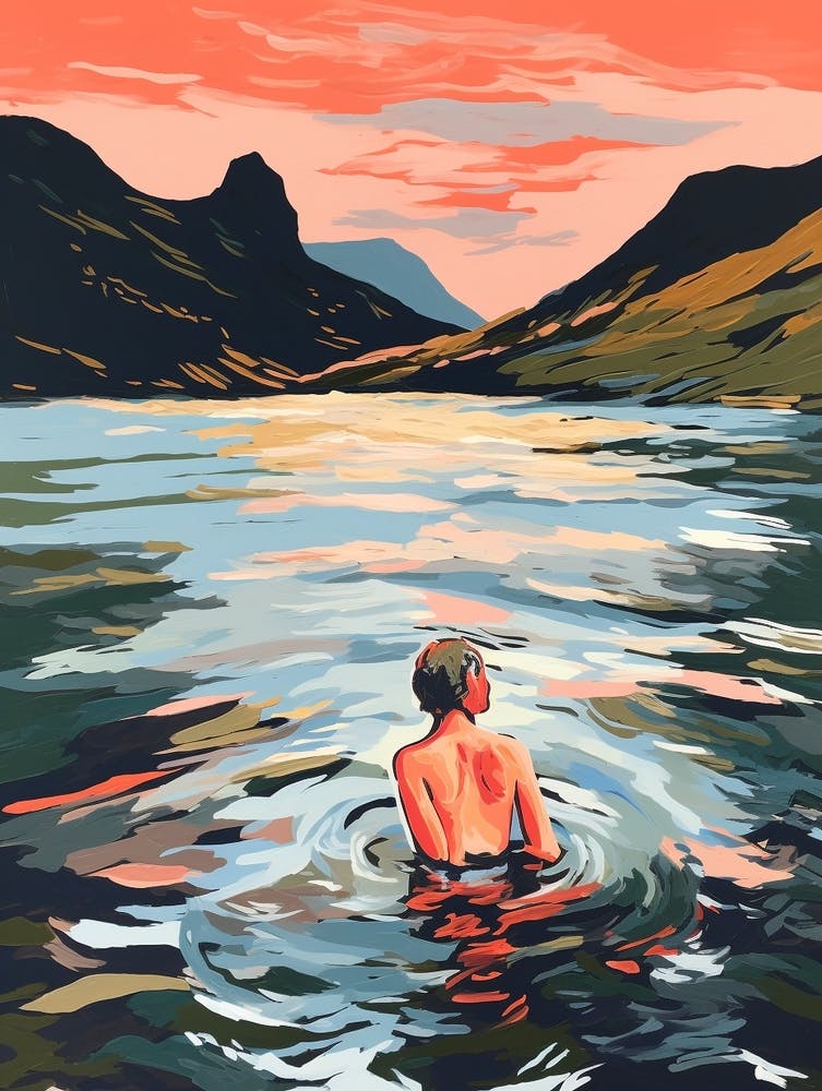 Wild Swimming At Lake District Cumbria 1