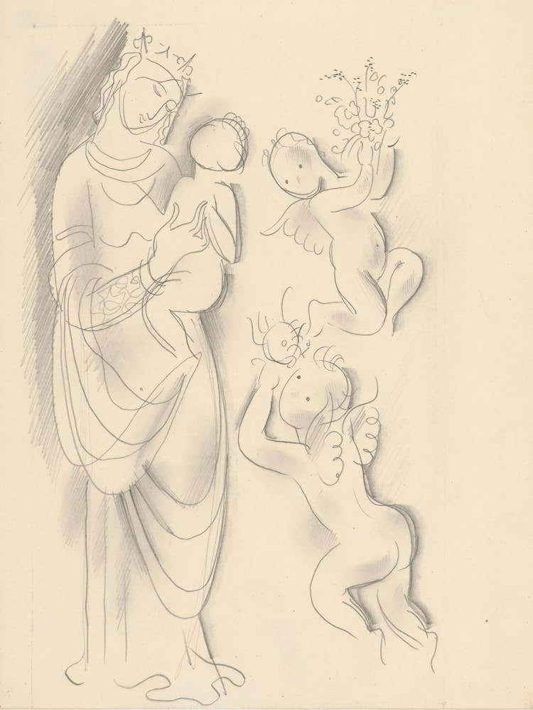 Madonna And Child With Angels, Mikuláš Galanda