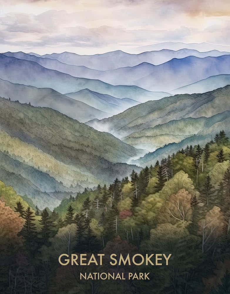 Great Smokey Park Watercolour 4