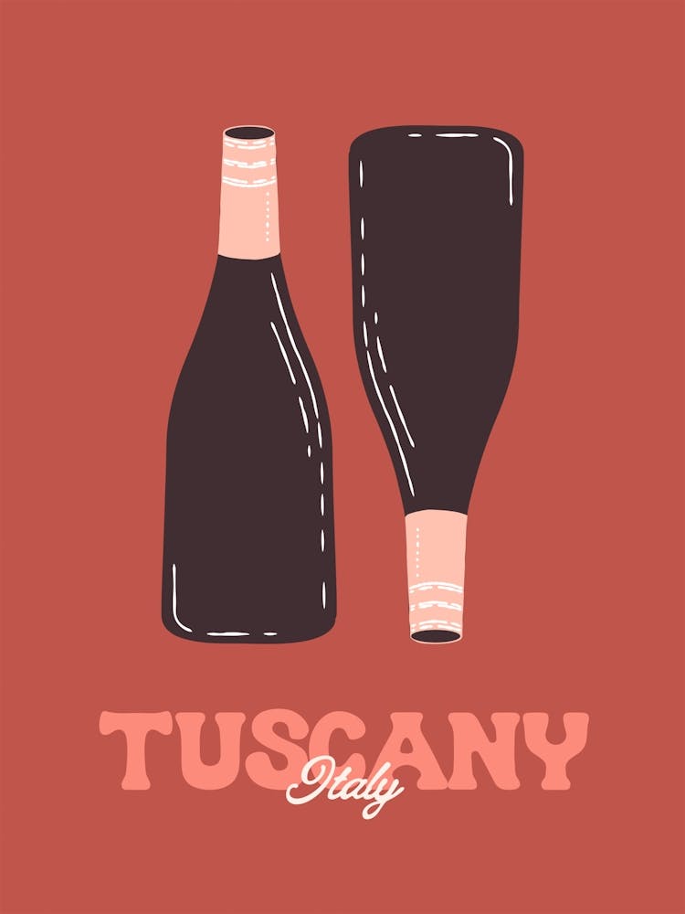 Tuscan Wine - Red Tones Wall Decor for Wine Lovers