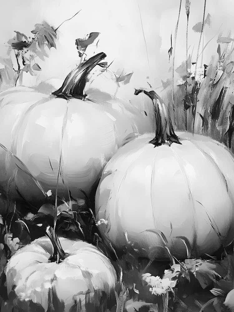 Black And White Pumpkins 13