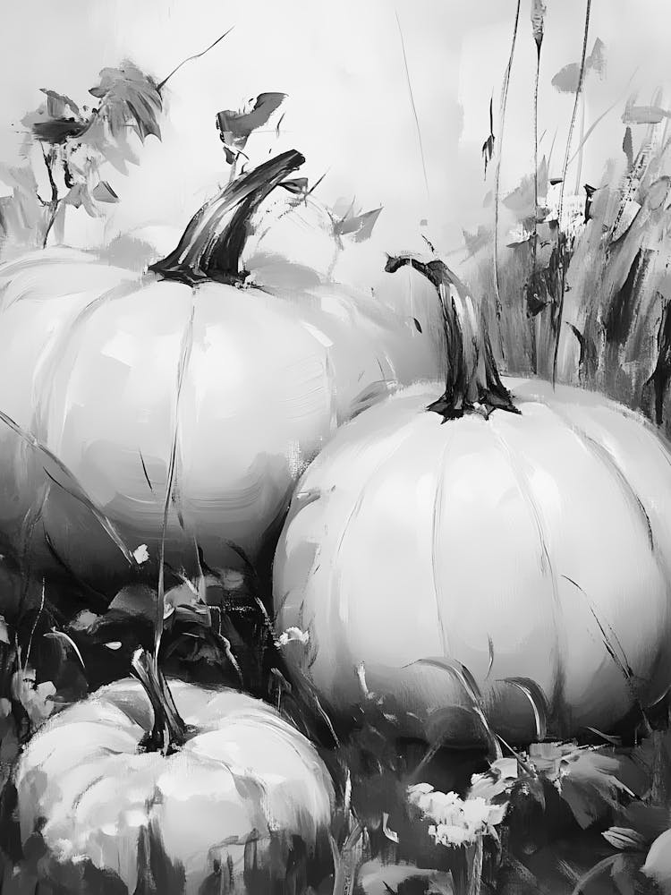 Black And White Pumpkins 13