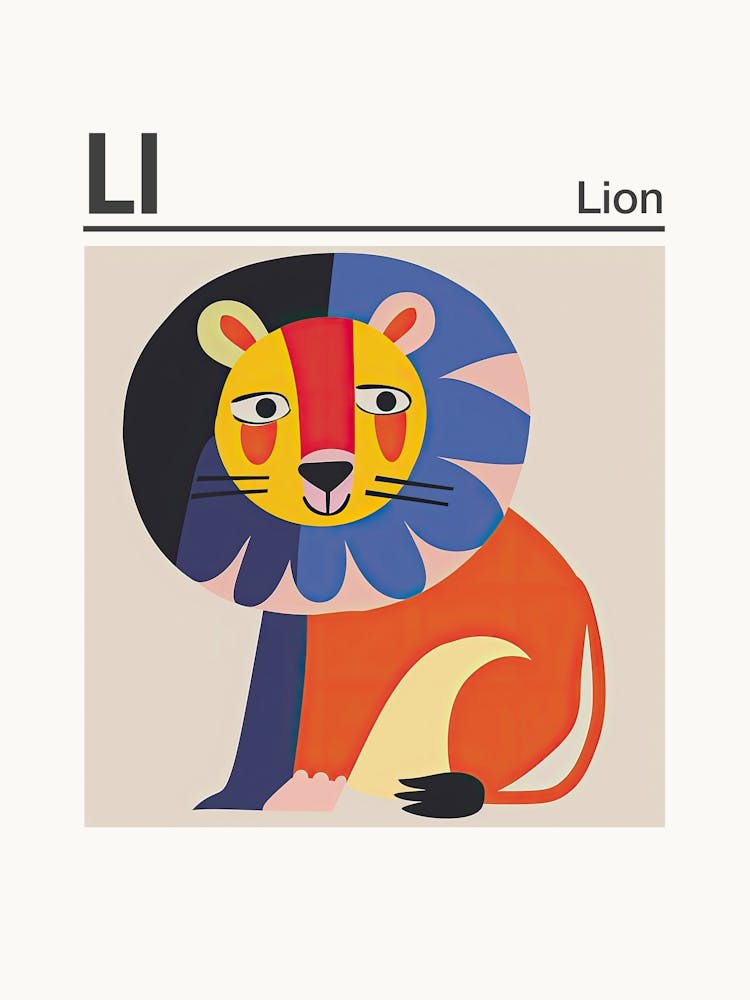 Animals Alphabet Lion 3