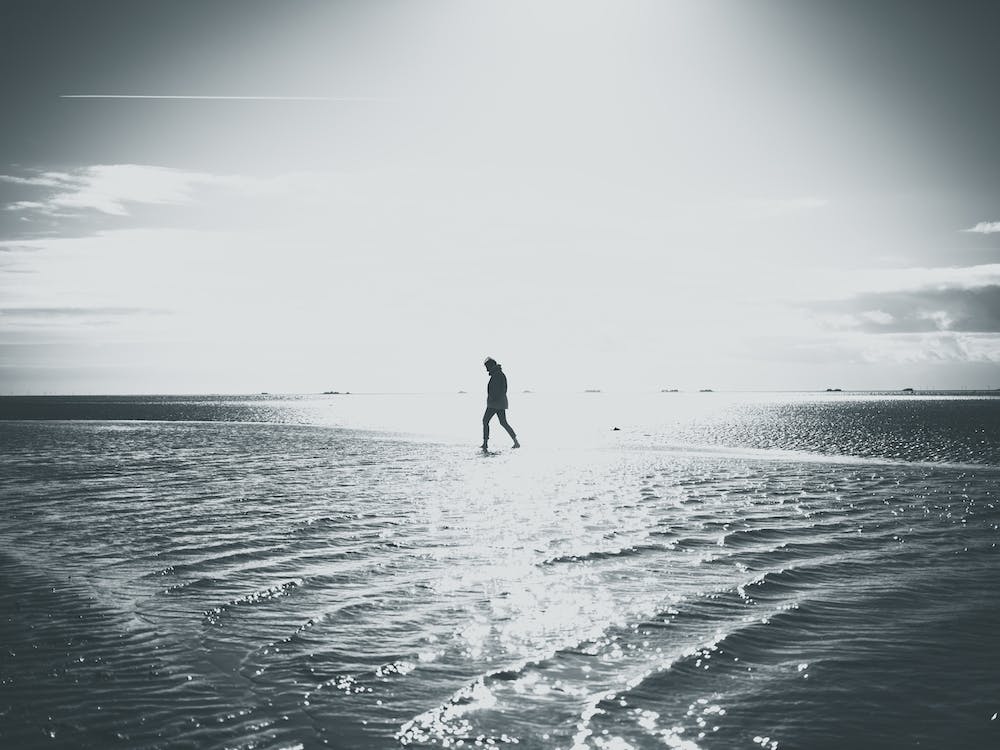 Walking People At The Beach Ii