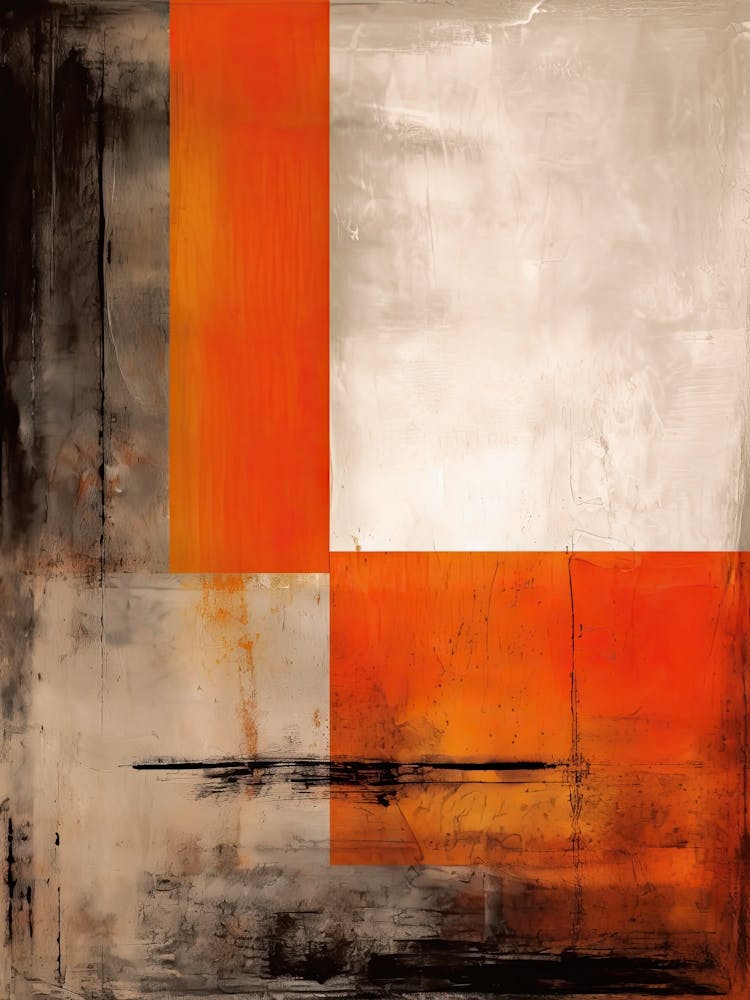 Orange Tones Abstract Painting 4