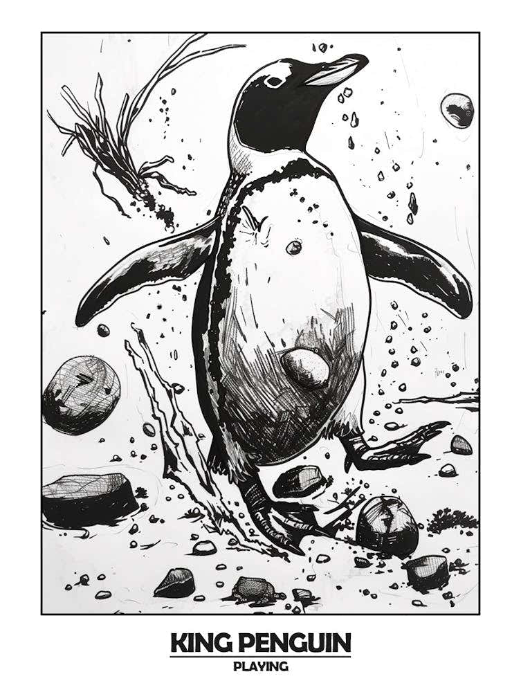 Penguin Playing Poster 5