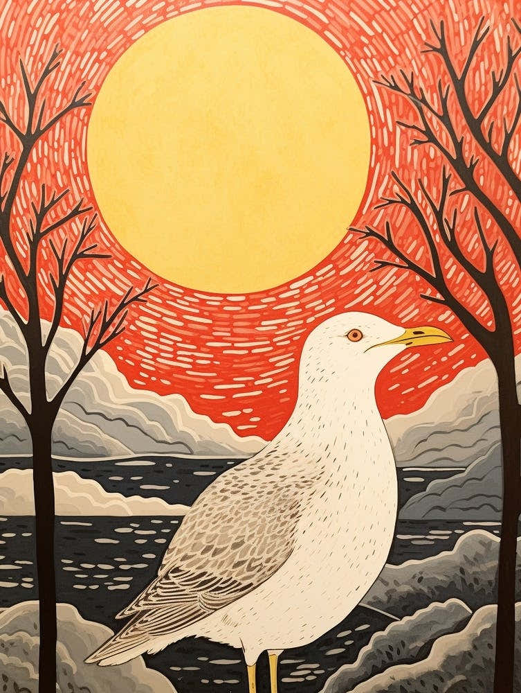 Bird Illustration Seagull 1