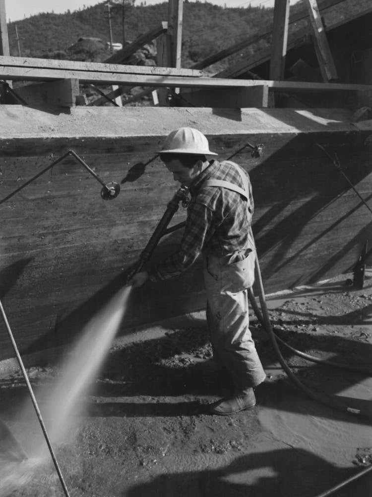 Construction Work, Shasta Dam, Shasta County, California By Russell Lee