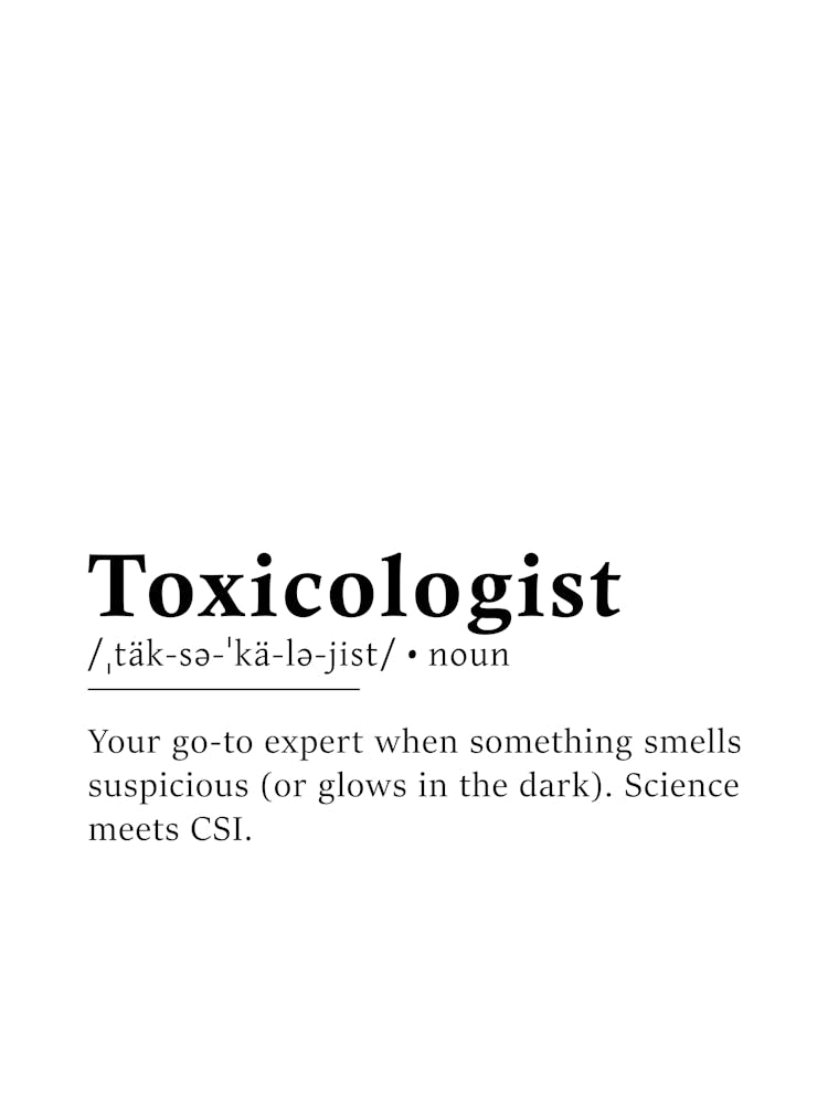 Toxicologist Definition Poster - Dictionary